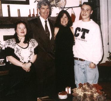 Ian with sister, mom Ginger Katz, and stepfather Larry Katz